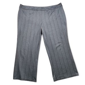 Lane Bryant gray rainbow pinstripe pull on trouser leggings